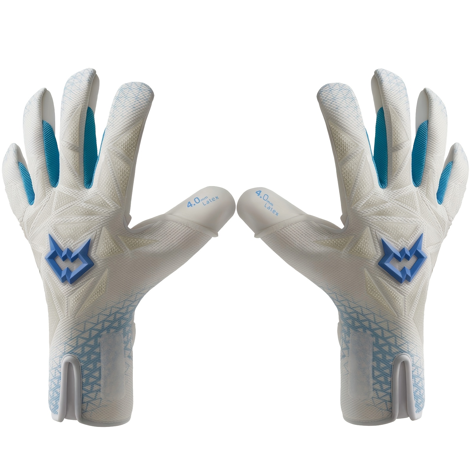 Gants de gardien bleu et blanc annoncés WVVOU Pioneer