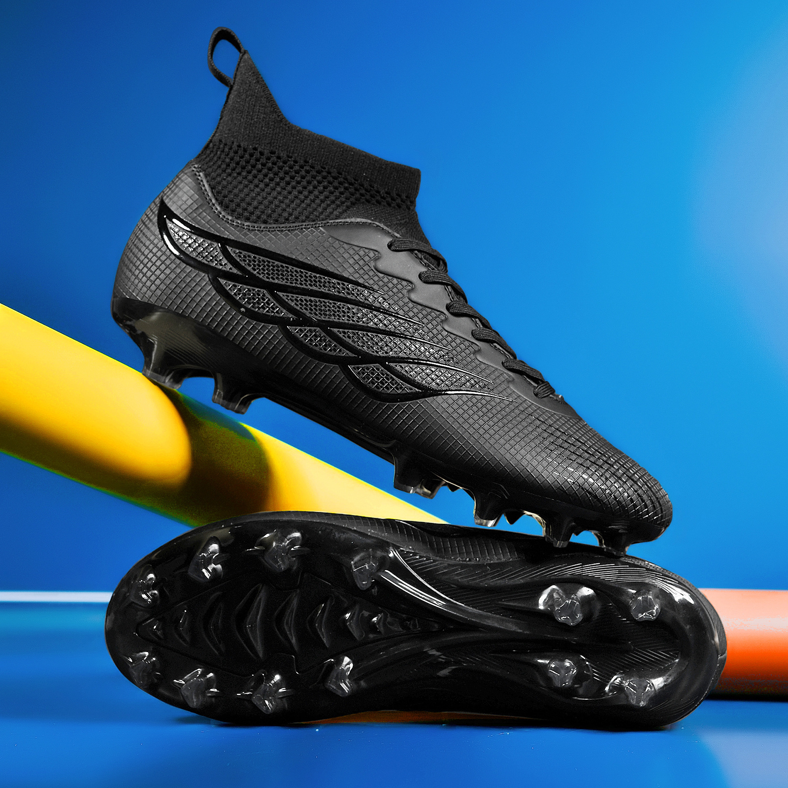 Chaussures de football adultes AG à col montant