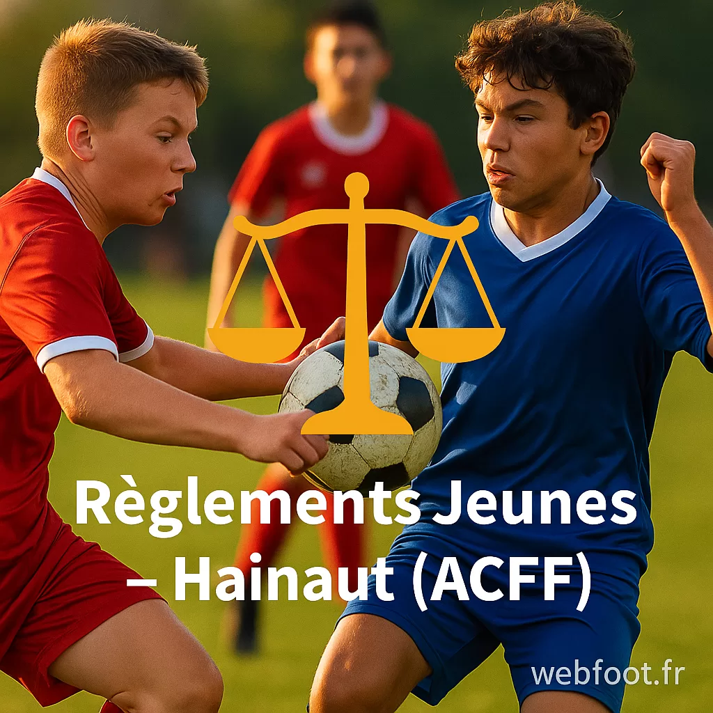 Règlements Jeunes Hainaut ACFF 2025 2026 webfoot