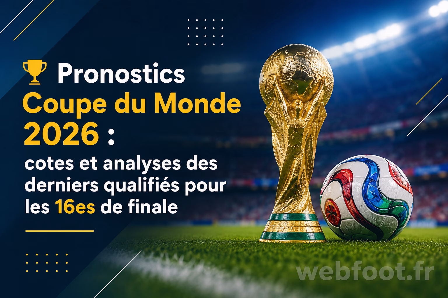 Pronostics Coupe du Monde 2026 : cotes et analyses des derniers qualifiés pour les 16es de finale