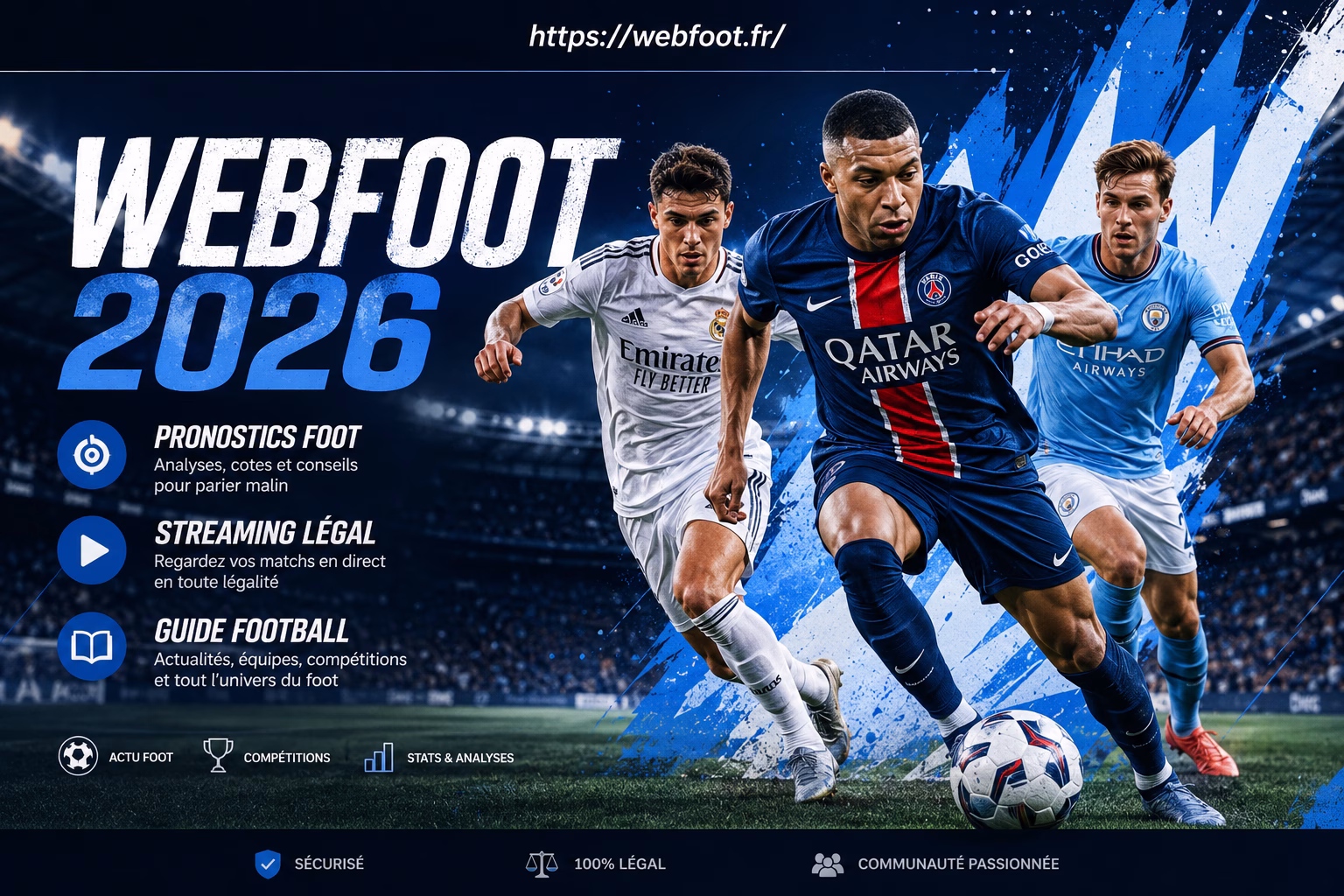 Webfoot 2026 ⚽ Pronostics Foot, Streaming Légal & Guide Football