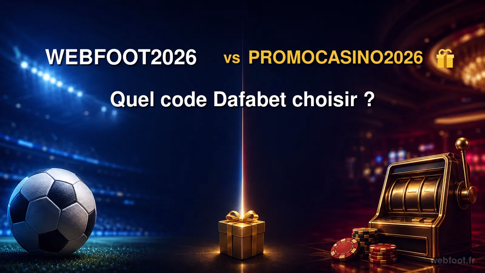WEBFOOT2026 vs PROMOCASINO2026 🎁 Quel code Dafabet choisir ?